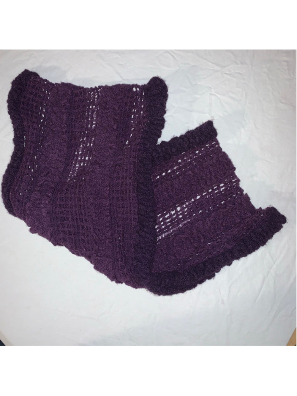 Purple Knit infinity Scarf